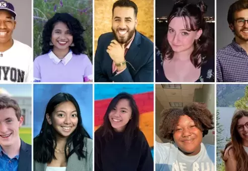 Headshots of the 10 members of the 2021-2022 Young Mental Health Leaders Council